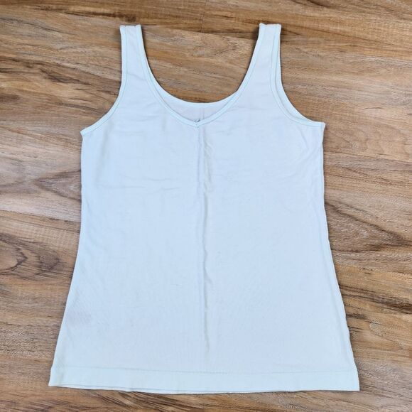 ☔️🔺️Felina Mint Green Reversible Fitted Sleeveless Top Large - Picture 1 of 7